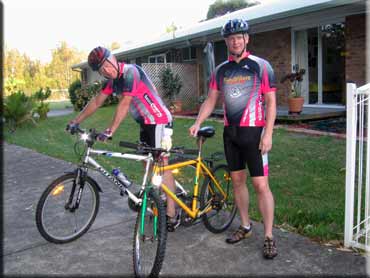 Henk with son Henk Jan ready for a trip